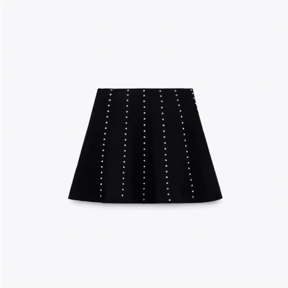 Zara Black Studded Circle Skirt - Picture 8 of 8